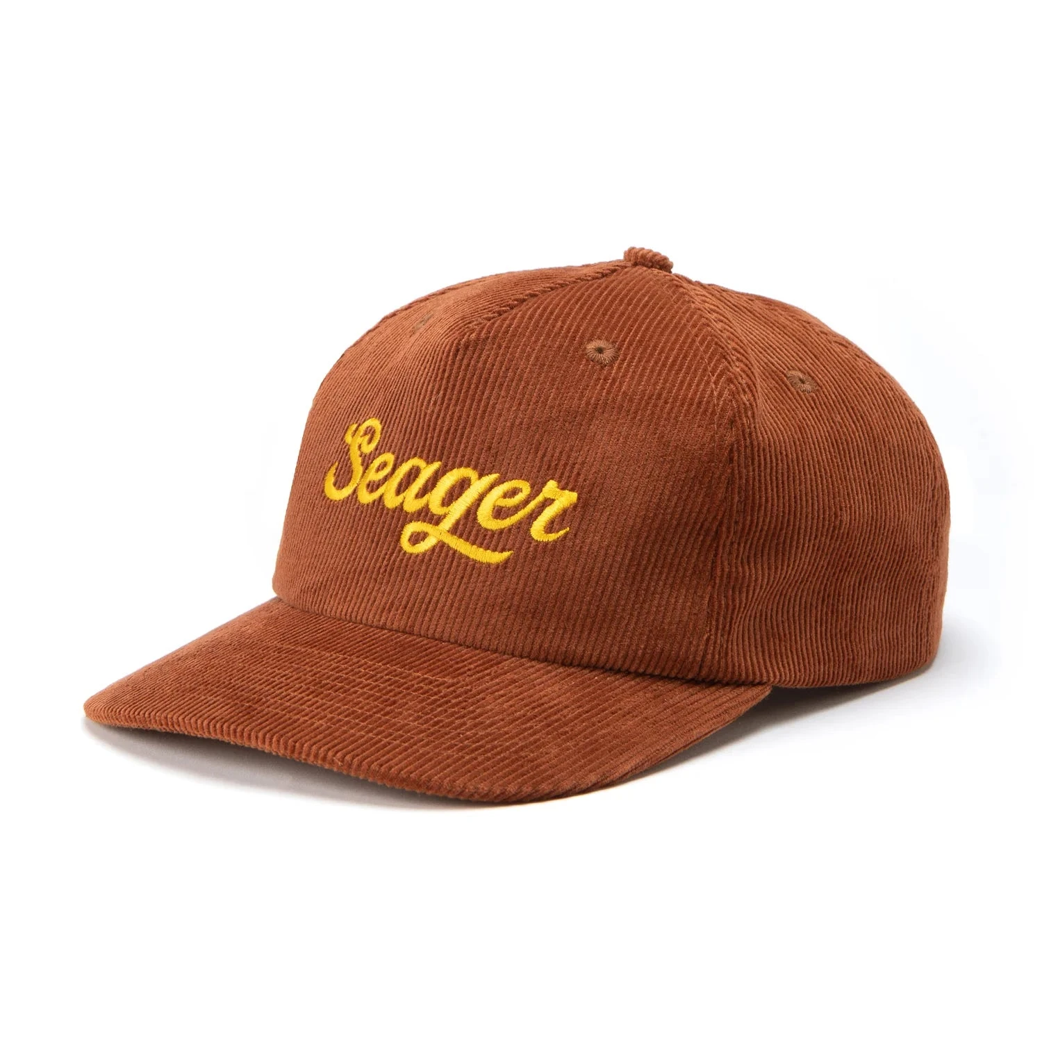 Seager Hat Big Brown Corduroy Snapback - Image 2