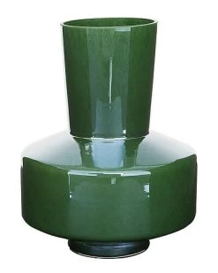 Modern Style Magician's Hat Jade Green Glass Vase Home
