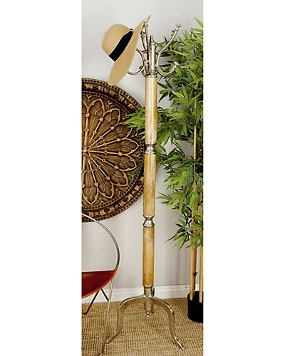 Aluminum And Mango Wood Coat And Hat Rack Home - Image 2