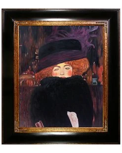 "Lady With Hat And Feather Boa" By Gustav Klimt Home