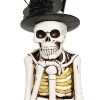 Resin 14In Multicolored Halloween Light Up Top Hat Skeleton Decor Home