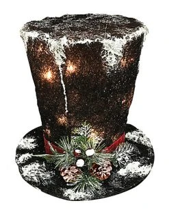 National Tree Company 10in Black Sisal Hat Decor Home